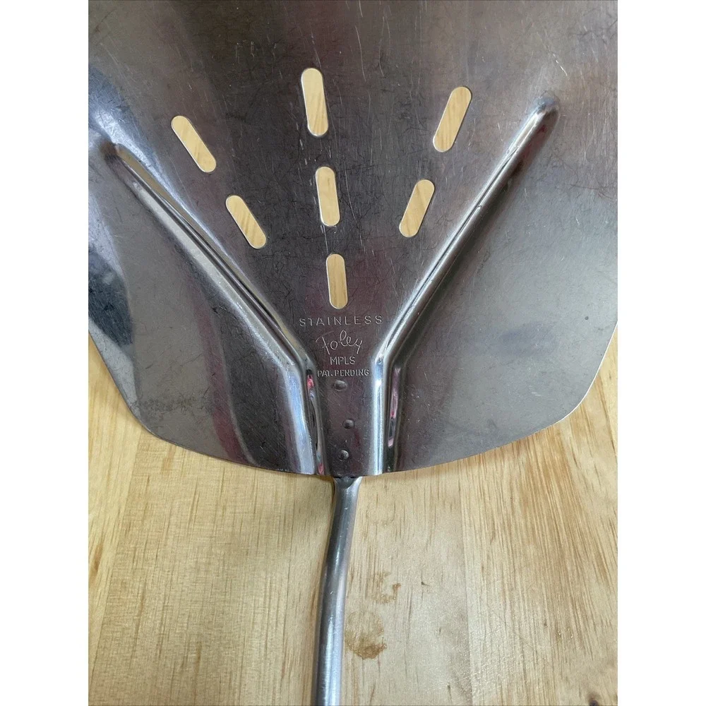 Vtg FOLEY‎ Wide Slotted Curved SPATULA Turner Flipper MEAT LIFTER~UTENSIL